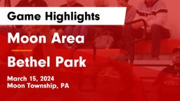 Moon Area  vs Bethel Park  Game Highlights - March 15, 2024
