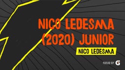 Nico Ledesma (2020) Junior Highlights