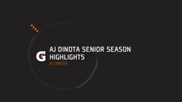 AJ DiNota Senior Season highlights