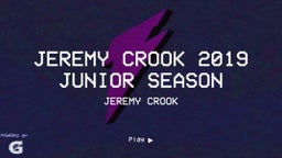 Jeremy Crook 2019 Junior season