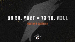 Gustavo Castillo's highlights 58 yd. punt  73 yd. roll