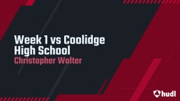 Christopher Walter's highlights Week 1 vs Coolidge High School