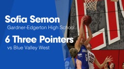 6 Three Pointers vs Blue Valley West 