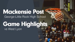 Game Highlights vs West Lyon 