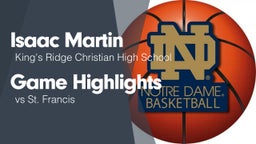 Game Highlights vs St. Francis 