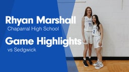 Game Highlights vs Sedgwick 