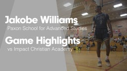 Game Highlights vs Impact Christian Academy