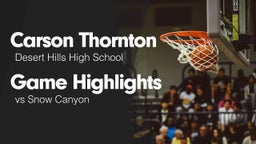 Game Highlights vs Snow Canyon 