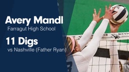 11 Digs vs Nashville (Father Ryan)