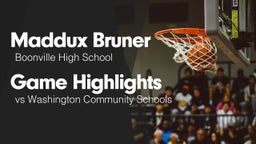 Game Highlights vs Washington Community Schools