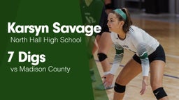 7 Digs vs Madison County 