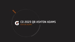 CO 2023 QB Ashton Adams