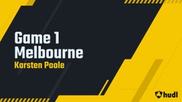 Game 1 Melbourne