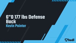 6”0 177 lbs Defense Back