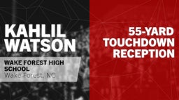 55-yard Touchdown Reception vs Wallace-Rose Hill 