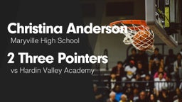 2 Three Pointers vs Hardin Valley Academy