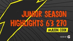 Junior Season highlights 6'3 270 lbs,