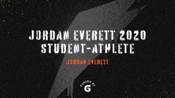 Jordan Everett 2020 Student-Athlete