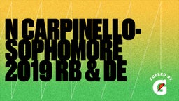 N Carpinello-Sophomore 2019 RB & DE