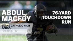 76-yard Touchdown Run vs Schuylkill Valley 