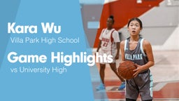 Game Highlights vs University High
