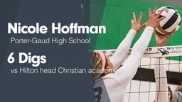 6 Digs vs Hilton head Christian academy