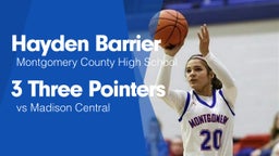 3 Three Pointers vs Madison Central 