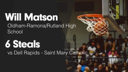 6 Steals vs Dell Rapids - Saint Mary Catholic 