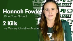 2 Kills vs Calvary Christian Academy