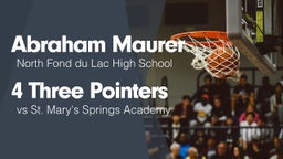 4 Three Pointers vs St. Mary's Springs Academy 