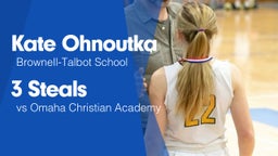 3 Steals vs Omaha Christian Academy 