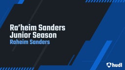 Ra’heim Sanders Junior Season