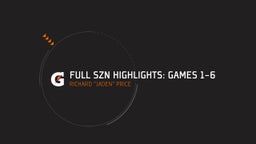 Full Szn Highlights: Games 1-6