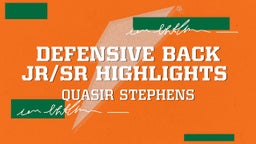 Defensive Back JR/SR Highlights 