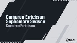 Cameron Errickson Sophomore Season 