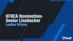 KFBCA Nomination: Senior Linebacker