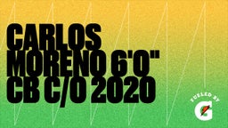 Carlos Moreno 6'0" CB C/O 2020