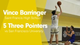 5 Three Pointers vs San Francisco University 