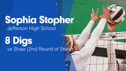 8 Digs vs Shaw (2nd Round of State)