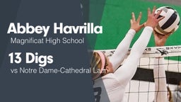 13 Digs vs Notre Dame-Cathedral Latin