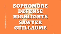 Sophomore Defense highlights
