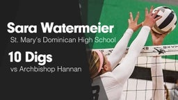 10 Digs vs Archbishop Hannan 