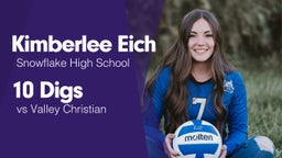 10 Digs vs Valley Christian 