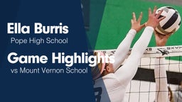 Game Highlights vs Mount Vernon School
