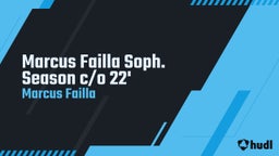 Marcus Failla  Soph. Season c/o 22'