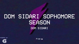 Dom Sidari Sophomore Season 