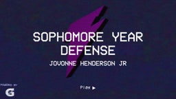 Sophomore Year Defense
