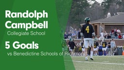5 Goals vs Benedictine Schools of Richmond