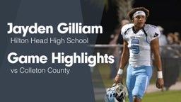 Game Highlights vs Colleton County 