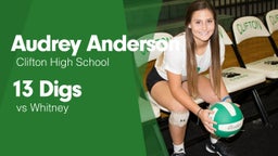 13 Digs vs Whitney 